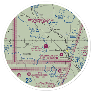 Smoky Bend Ranch Airport (TA24) VFR Sectional Sticker (30 mile)
