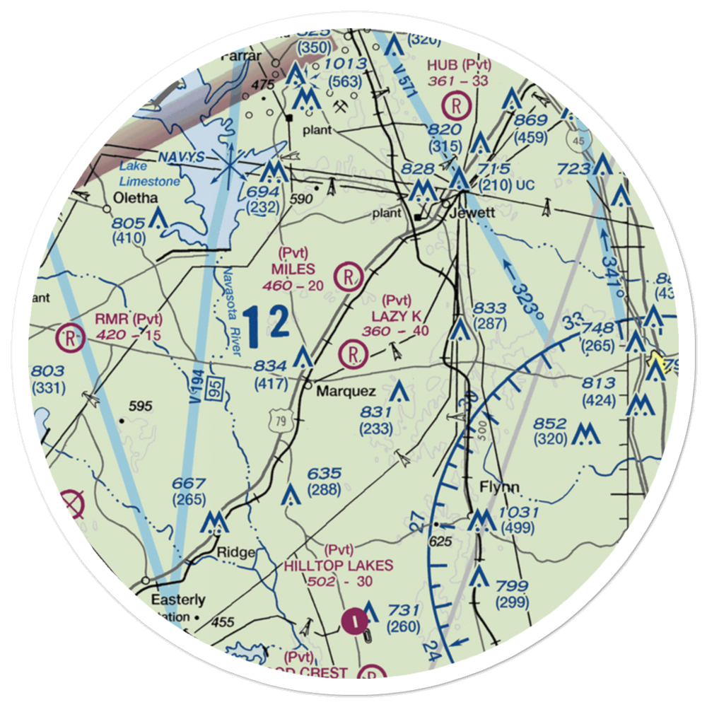 Morris Lazy K Ranch Airport (TA23) VFR Sectional Sticker (30 mile) 