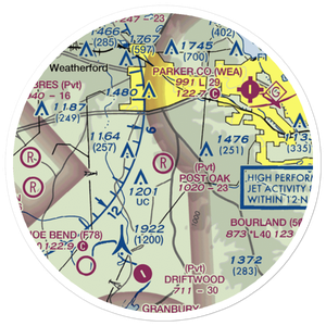 Post Oak Airfield (TA19) VFR Sectional Sticker (20 mile)
