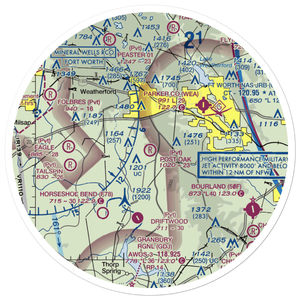 Post Oak Airfield (TA19) VFR Sectional Sticker (30 mile)
