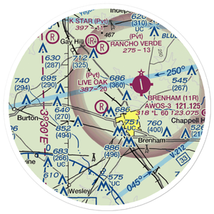 Live Oak Ranch Airport (TA17) VFR Sectional Sticker (20 mile)