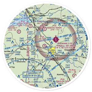 Live Oak Ranch Airport (TA17) VFR Sectional Sticker (30 mile)