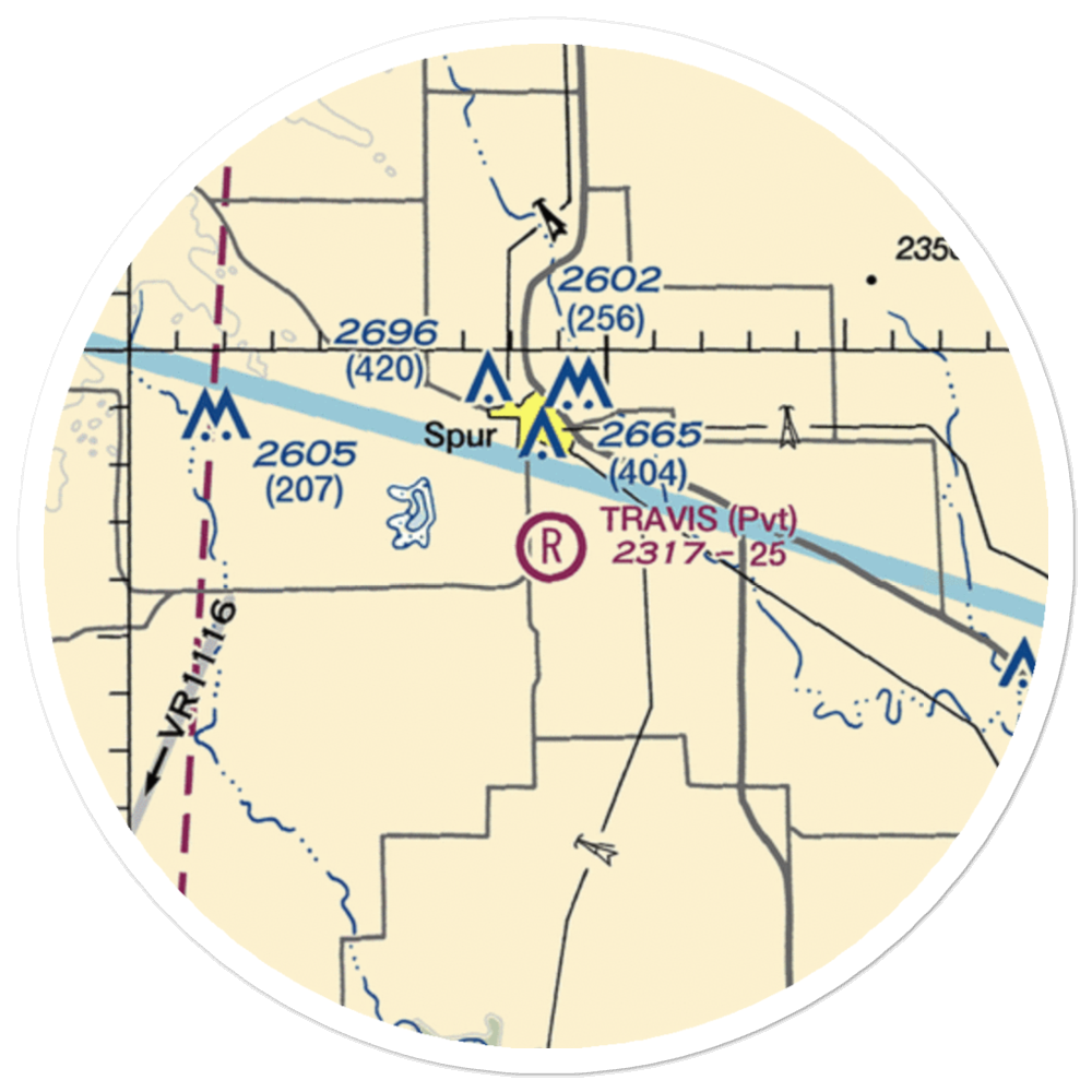 Travis Field Airport (TA16) VFR Sectional Sticker (20 mile) 