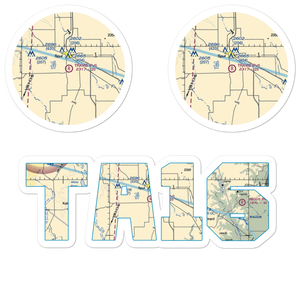 Travis Field Airport (TA16) VFR Sectional Sticker Pack