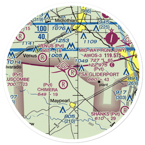 Tsa Gliderport (TA11) VFR Sectional Sticker (20 mile)