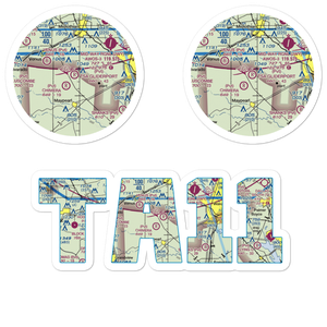 Tsa Gliderport (TA11) VFR Sectional Sticker Pack