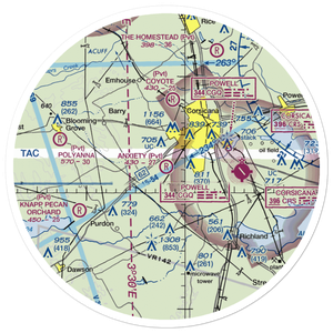 Anxiety Aerodrome (TA05) VFR Sectional Sticker (30 mile)