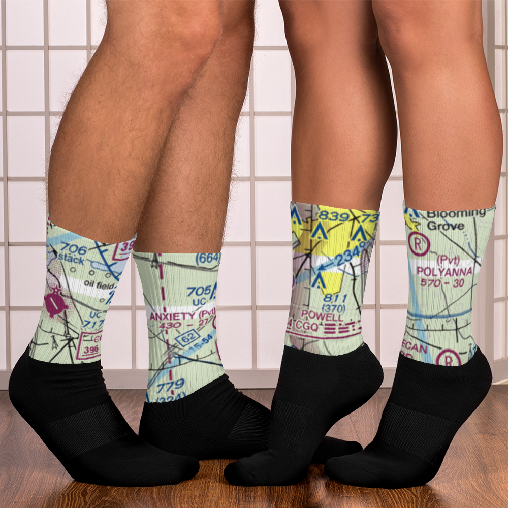 Anxiety Aerodrome (TA05) VFR Sectional Socks 