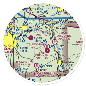 Phillips Farm Airport (TA01) VFR Sectional Sticker (20 mile)