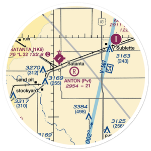 Anton Flying Uv Airport (SN98) VFR Sectional Sticker (20 mile)