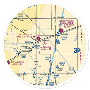 Anton Flying Uv Airport (SN98) VFR Sectional Sticker (30 mile)