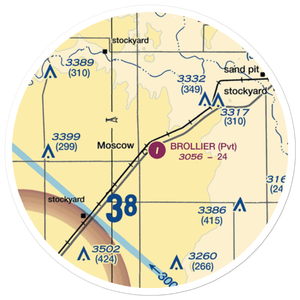 Brollier Airport (SN97) VFR Sectional Sticker (20 mile)