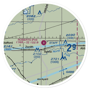 Roberts Air Field (SN95) VFR Sectional Sticker (20 mile)