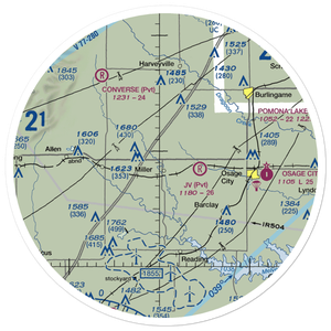Dickson /Private/ Airport (SN93) VFR Sectional Sticker (30 mile)