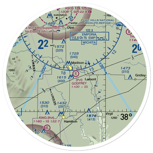 Godfrey Airport (SN91) VFR Sectional Sticker (30 mile)