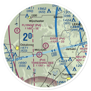 Eibes Airfield (SN90) VFR Sectional Sticker (20 mile)