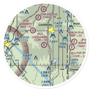 Crosswind Airfield (SN88) VFR Sectional Sticker (20 mile)