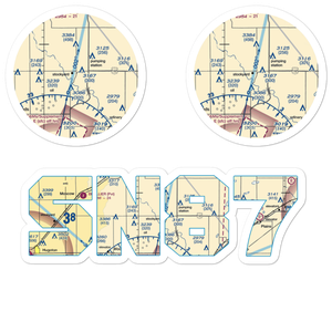 Supreme Feeders Airport (SN87) VFR Sectional Sticker Pack