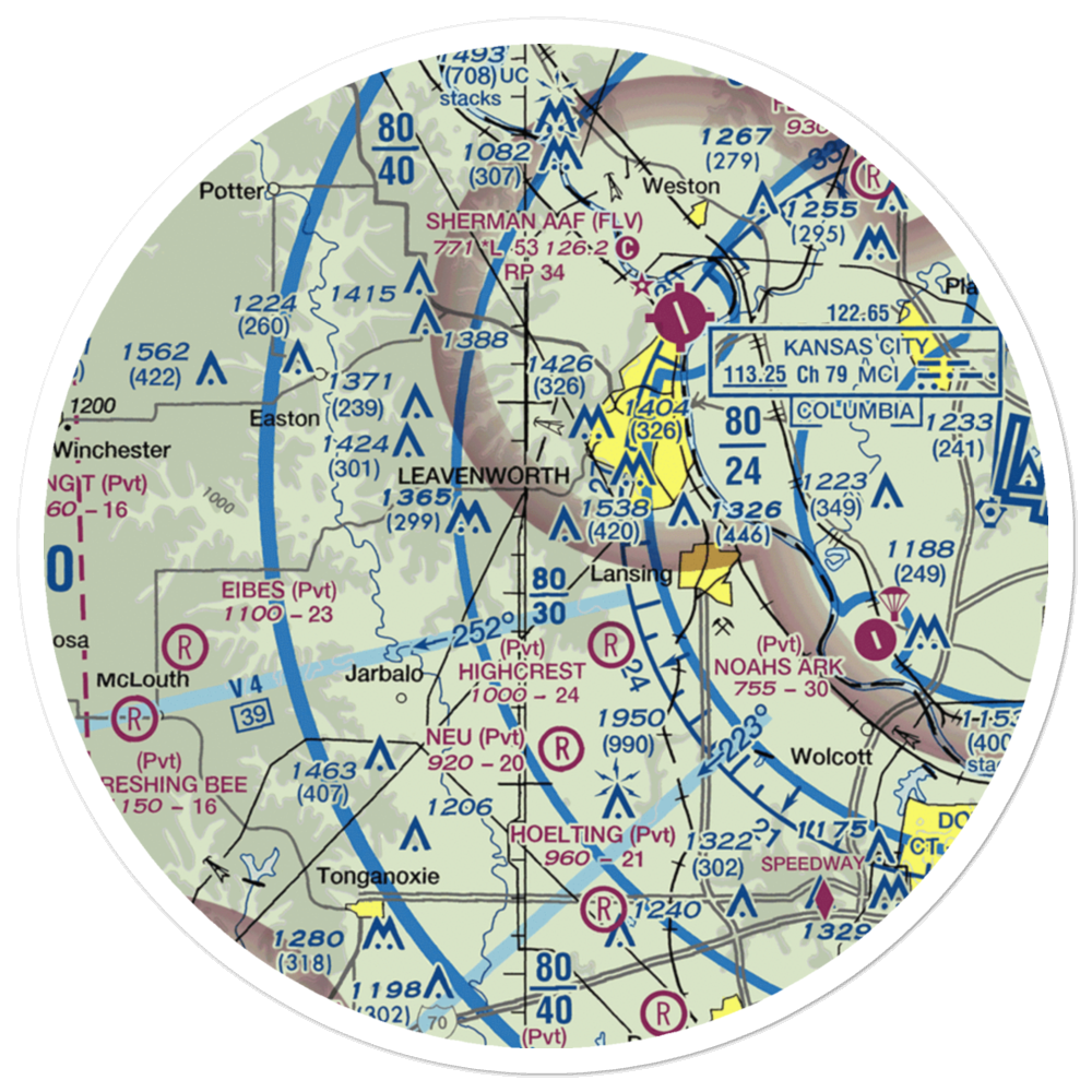 Blaser's Airport (SN84) VFR Sectional Sticker (30 mile) 