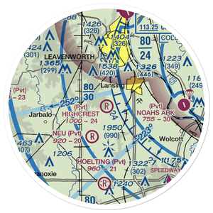 Highcrest Air Park (SN83) VFR Sectional Sticker (20 mile)