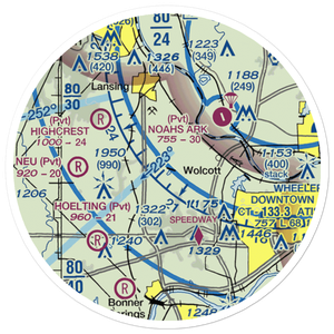 Hancock Airport (SN81) VFR Sectional Sticker (20 mile)