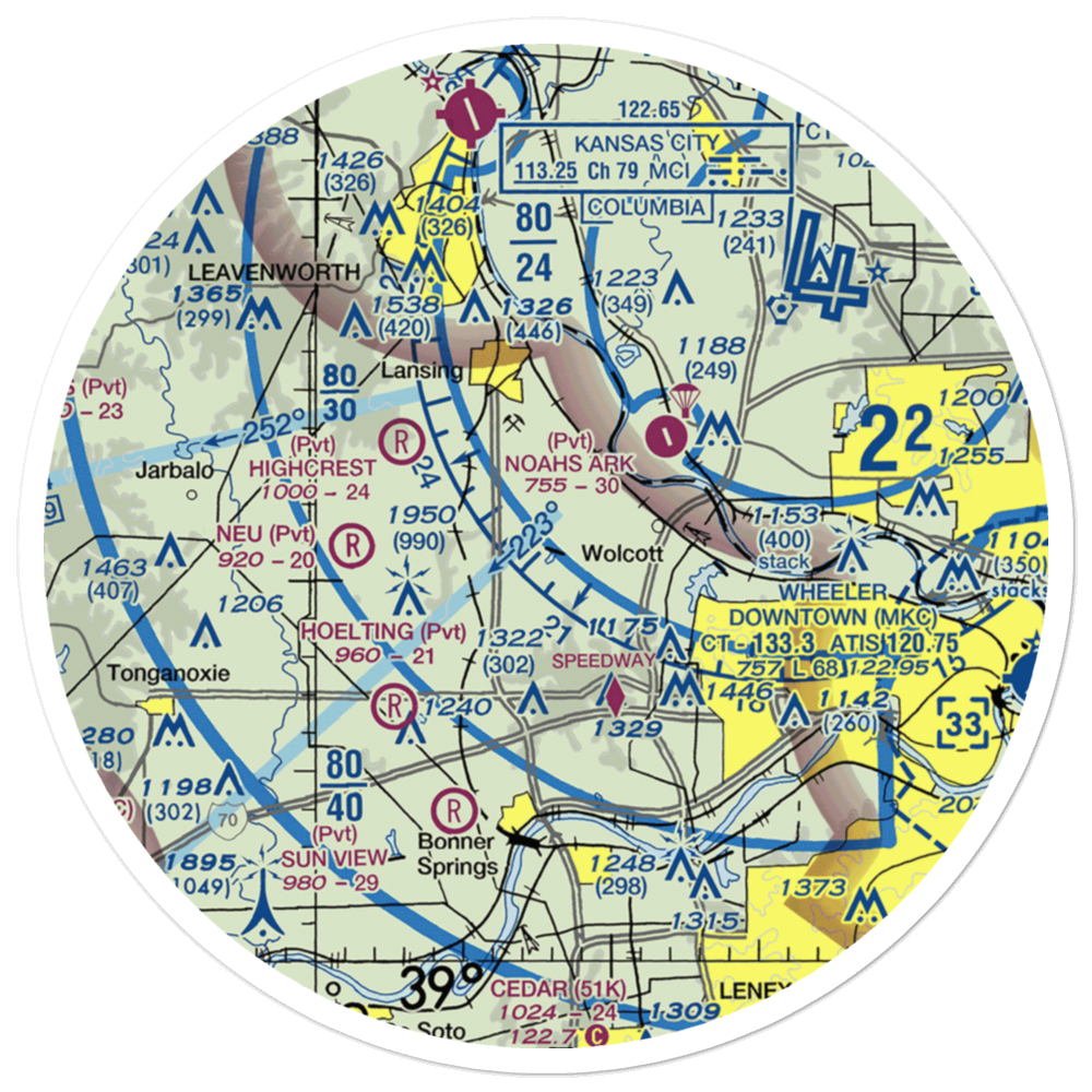 Hancock Airport (SN81) VFR Sectional Sticker (30 mile) 
