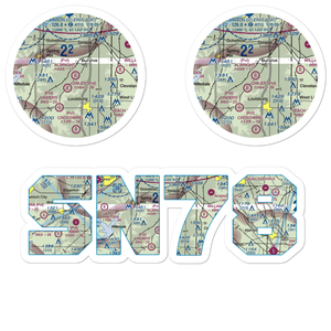 Albright Airport (SN78) VFR Sectional Sticker Pack