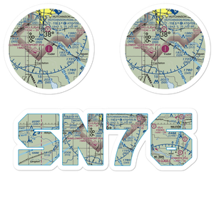 Sunflower Aerodrome (SN76) VFR Sectional Sticker Pack