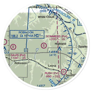 Sommers Airport (SN75) VFR Sectional Sticker (20 mile)