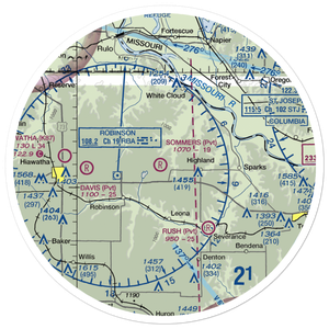 Sommers Airport (SN75) VFR Sectional Sticker (30 mile)