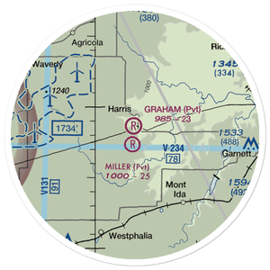Graham Farms Airport (SN72) VFR Sectional Sticker (20 mile)