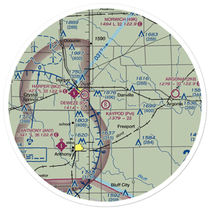 Kaypod Airport (SN70) VFR Sectional Sticker (30 mile)