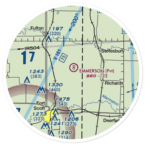 Emmerson Airport (SN69) VFR Sectional Sticker (20 mile)