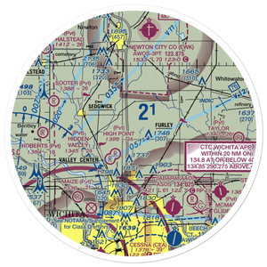 Lil Bird Airport (SN68) VFR Sectional Sticker (30 mile)
