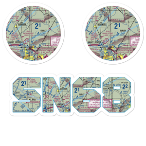 Lil Bird Airport (SN68) VFR Sectional Sticker Pack