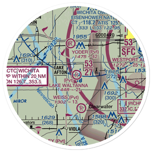 Lake Waltanna Airport (SN65) VFR Sectional Sticker (20 mile)