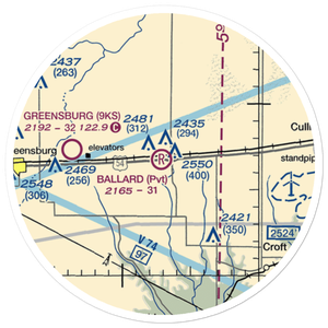Gail Ballard Airport (SN63) VFR Sectional Sticker (20 mile)
