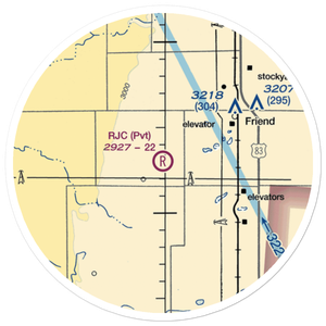 R J C Farms Inc Airport (SN55) VFR Sectional Sticker (20 mile)