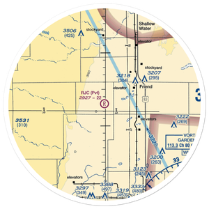 R J C Farms Inc Airport (SN55) VFR Sectional Sticker (30 mile)