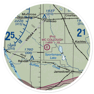 Mc Collough Airfield (SN49) VFR Sectional Sticker (20 mile)