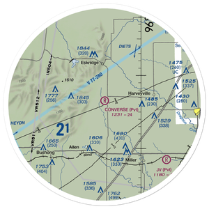 Converse Farm Airport (SN47) VFR Sectional Sticker (30 mile)
