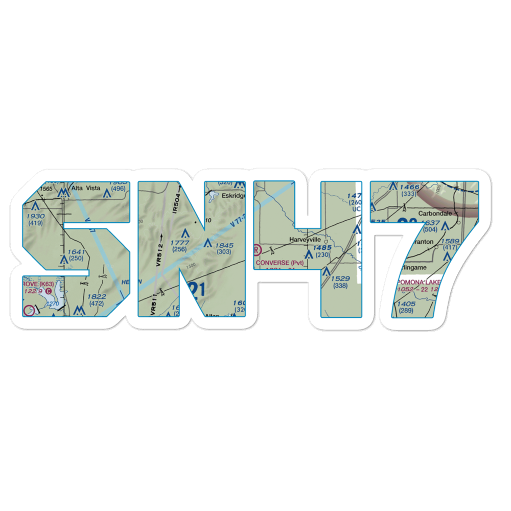 Converse Farm Airport (SN47) VFR Sectional Sticker 