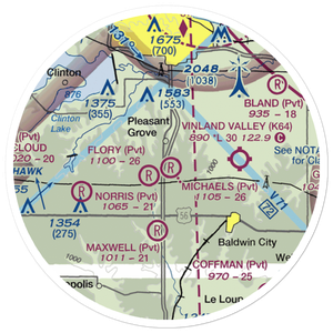 Michael's Airport (SN45) VFR Sectional Sticker (20 mile)