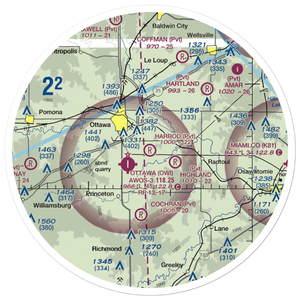 Harrod Airport (SN42) VFR Sectional Sticker (30 mile)