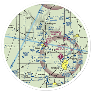 Ziggy Carline Airport (SN41) VFR Sectional Sticker (30 mile)