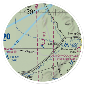 Harold K. Wells Airport (SN37) VFR Sectional Sticker (20 mile)