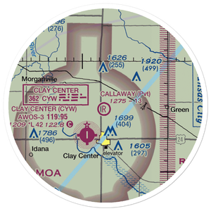 Callaway Airpark (SN33) VFR Sectional Sticker (20 mile)