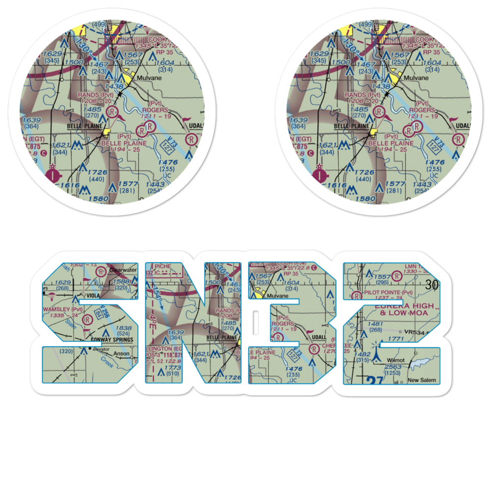 Rands Airport (SN32) VFR Sectional Sticker Pack 