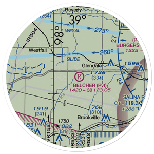 Belcher Airport (SN28) VFR Sectional Sticker (20 mile)