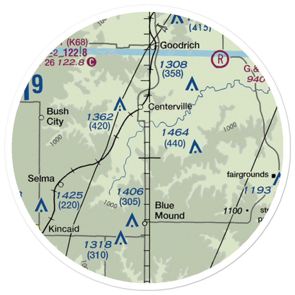 Horttor Airport (SN26) VFR Sectional Sticker (20 mile) 